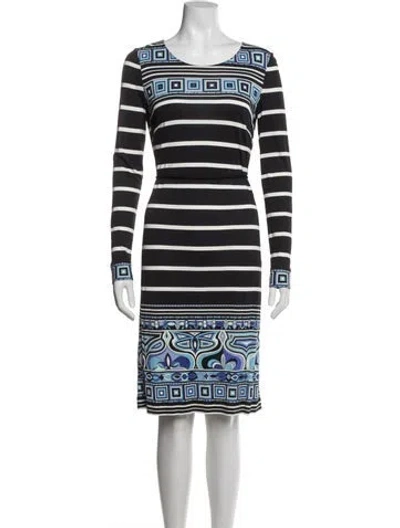 Pre-owned Pucci Printed Knee-length Dress In Black