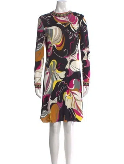 Pre-owned Pucci Printed Knee-length Dress In Black