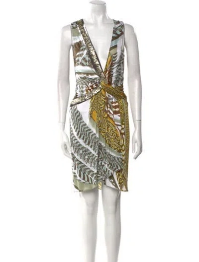 Pre-owned Pucci Printed Knee-length Dress In Blue