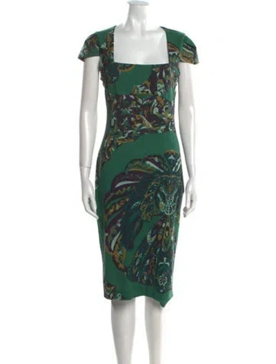 Pre-owned Pucci Printed Knee-length Dress In Green