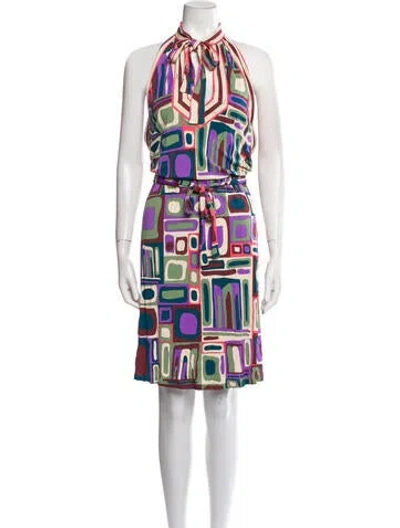 Pre-owned Pucci Printed Knee-length Dress In Green