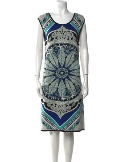 Pre-owned Pucci Printed Knee-length Dress In Green