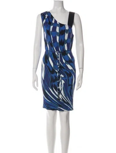Pre-owned Pucci Printed Knee-length Dress In Green