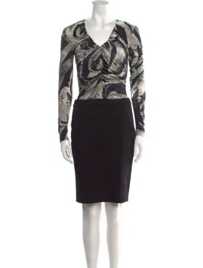 Pre-owned Pucci Printed Knee-length Dress In Multi
