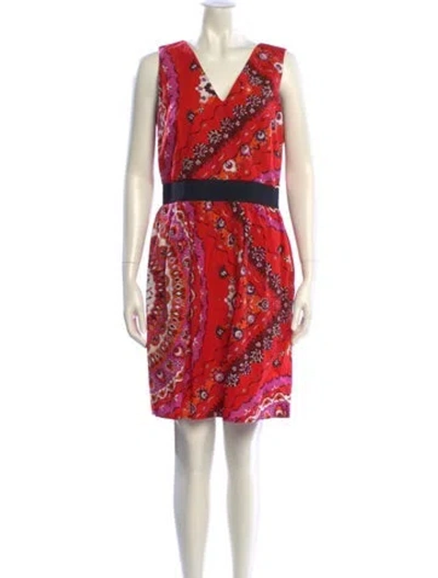Pre-owned Pucci Printed Knee-length Dress In Multi
