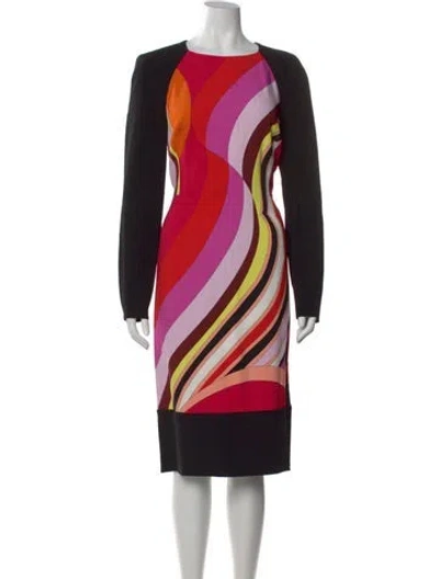 Pre-owned Pucci Printed Knee-length Dress In Multi