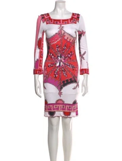 Pre-owned Pucci Printed Knee-length Dress In Neutral