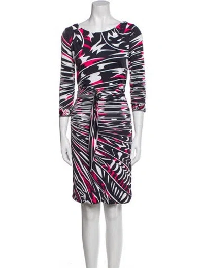 Pre-owned Pucci Printed Knee-length Dress In Pink