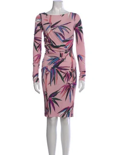 Pre-owned Pucci Printed Knee-length Dress In Pink