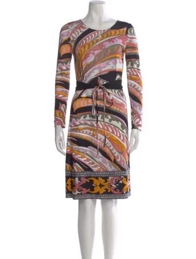 Pre-owned Pucci Printed Knee-length Dress In Pink