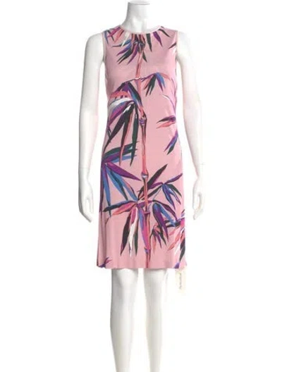 Pre-owned Pucci Printed Knee-length Dress In Pink