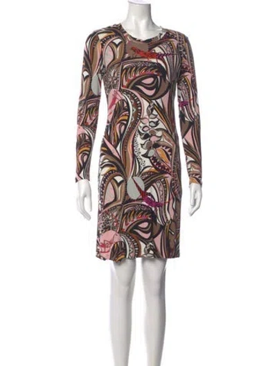 Pre-owned Pucci Printed Knee-length Dress In Pink