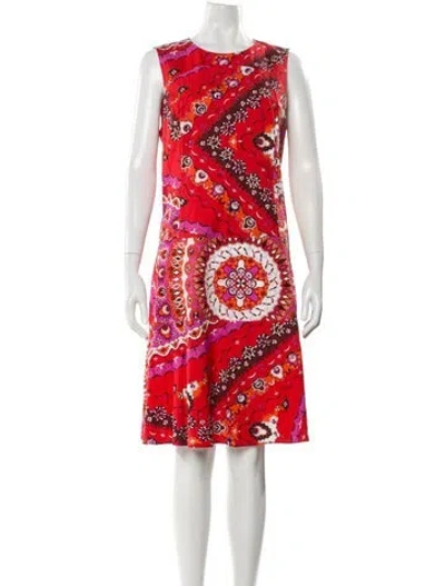 Pre-owned Pucci Printed Knee-length Dress In Red