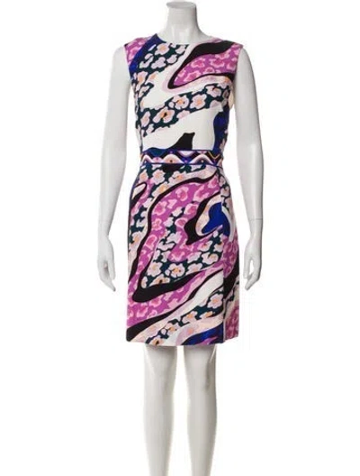 Pre-owned Pucci Printed Knee-length Dress W/ Tags In Purple