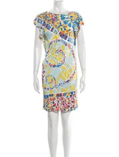 Pre-owned Pucci Printed Knee-length Dress In White