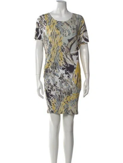 Pre-owned Pucci Printed Knee-length Dress In White