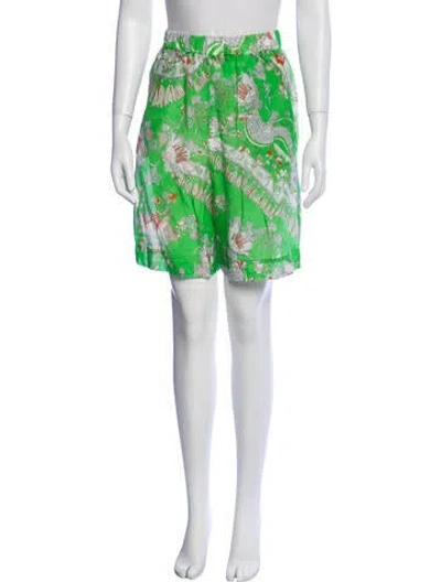 Pre-owned Pucci Printed Knee-length Shorts W/ Tags In Green
