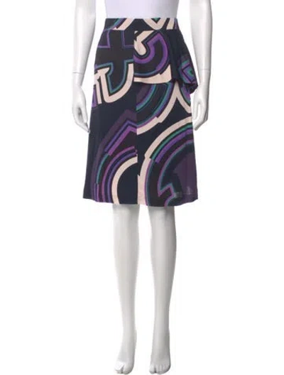 Pre-owned Pucci Printed Knee-length Skirt In Black