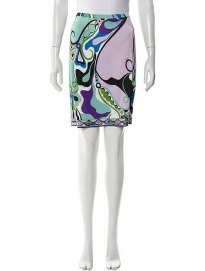 Pre-owned Pucci Printed Knee-length Skirt In Black