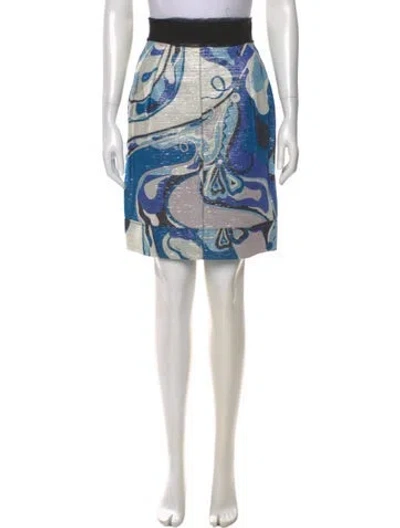 Pre-owned Pucci Printed Knee-length Skirt In Blue