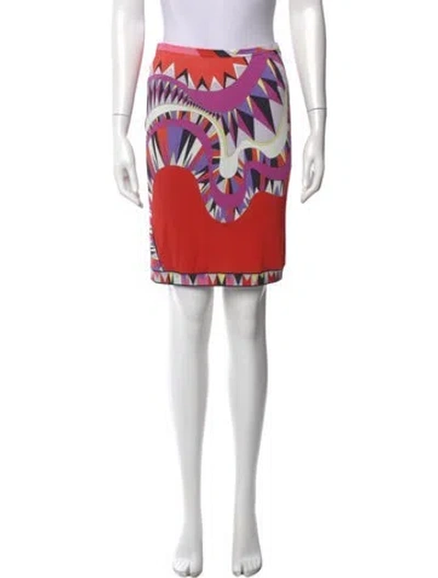Pre-owned Pucci Printed Knee-length Skirt In Multi