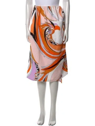Pre-owned Pucci Printed Knee-length Skirt In Multi