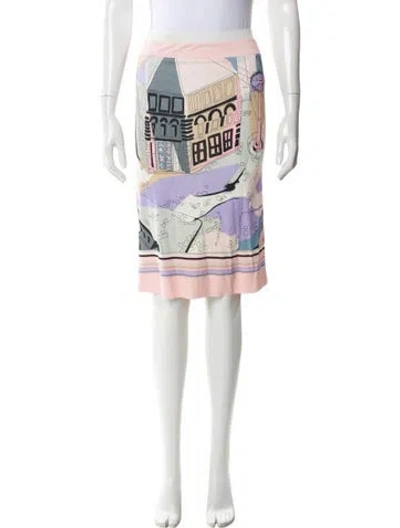 Pre-owned Pucci Printed Knee-length Skirt In Pink