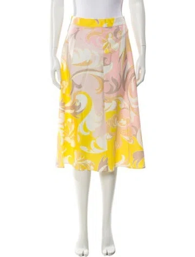 Pre-owned Pucci Printed Knee-length Skirt In Pink