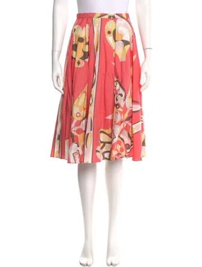 Pre-owned Pucci Printed Knee-length Skirt In Pink