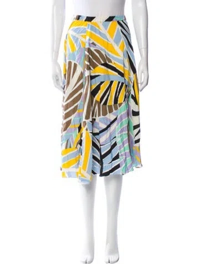 Pre-owned Pucci Printed Knee-length Skirt In White