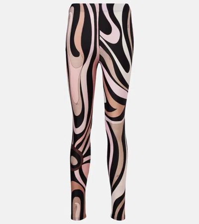Pucci Printed Leggings In Multicoloured