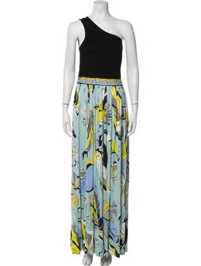 Pre-owned Pucci Printed Long Dress In Blue