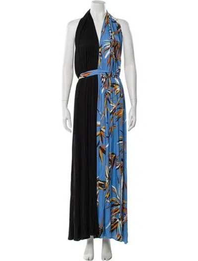 Pre-owned Pucci Printed Long Dress In Blue