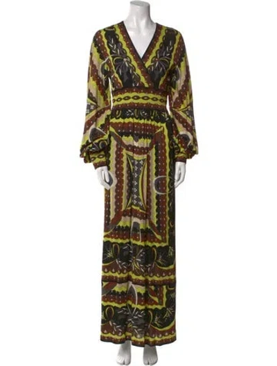 Pre-owned Pucci Printed Long Dress In Multi
