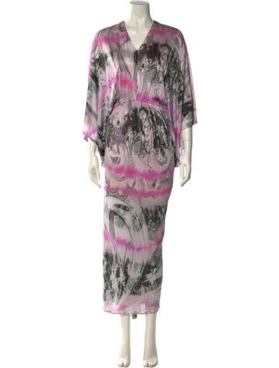 Pre-owned Pucci Printed Long Dress In Multi