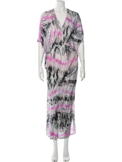 Pre-owned Pucci Printed Long Dress In Multi