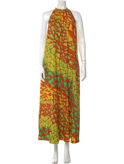 Pre-owned Pucci Printed Long Dress In Multi