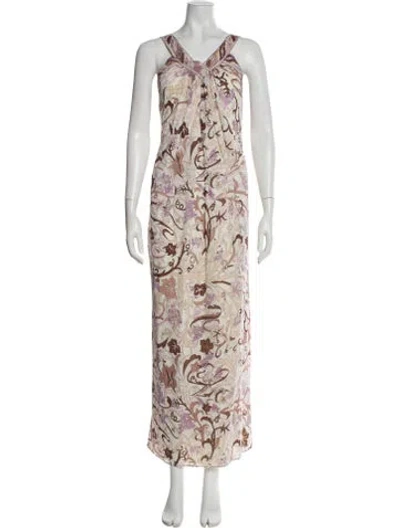 Pre-owned Pucci Printed Long Dress In Multi
