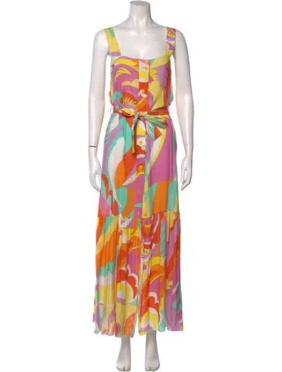 Pre-owned Pucci Printed Long Dress In Multi
