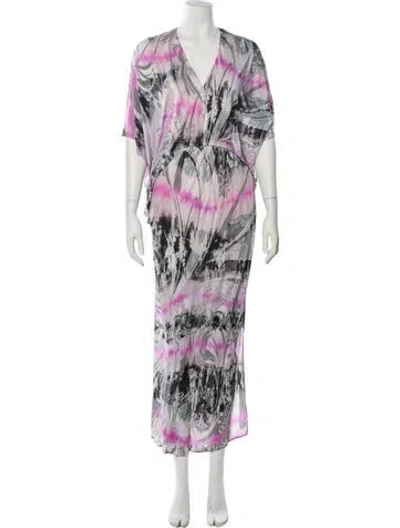 Pre-owned Pucci Printed Long Dress In Multicolor