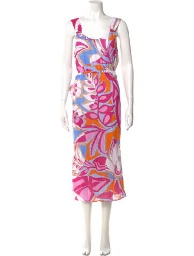 Pre-owned Pucci Printed Long Dress In Pink