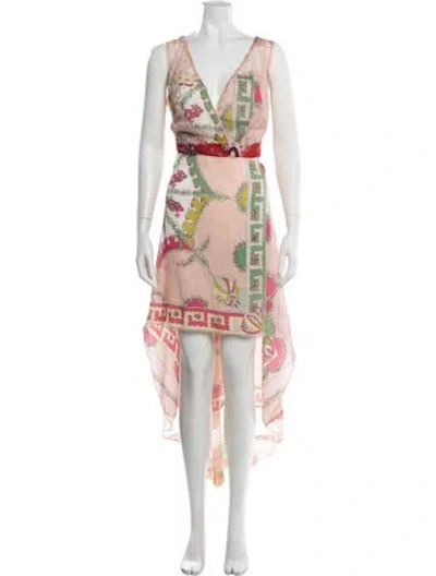 Pre-owned Pucci Printed Long Dress In Pink