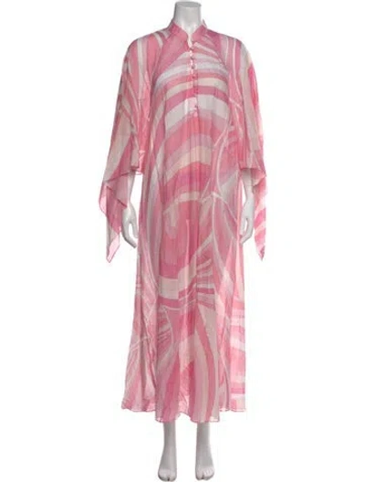 Pre-owned Pucci Printed Long Dress In Pink
