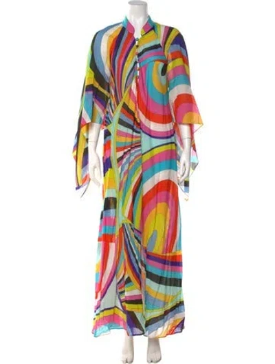 Pre-owned Pucci Printed Long Dress In Pink