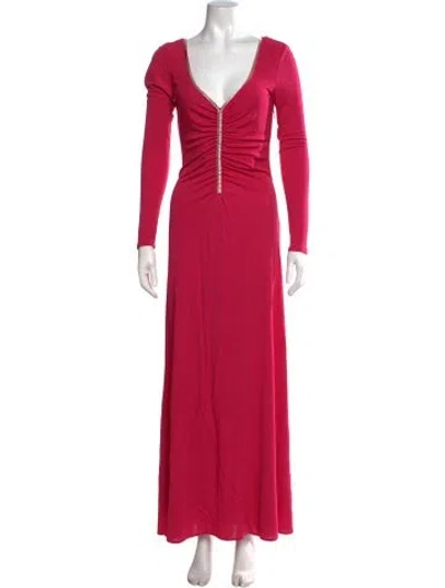 Pre-owned Pucci Printed Long Dress In Pink