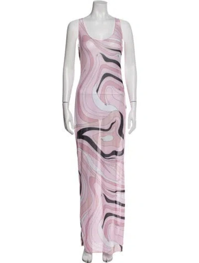Pre-owned Pucci Printed Long Dress In Purple