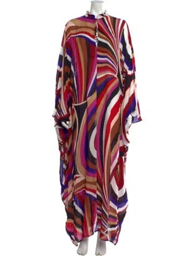 Pre-owned Pucci Printed Long Dress In Purple