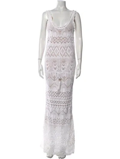 Pre-owned Pucci Printed Long Dress In White