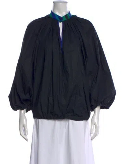 Pre-owned Pucci Printed Long Sleeve Top In Black