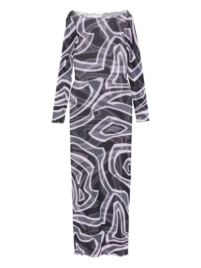 Pucci Printed Maxi Dress In Black